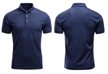 Playera polo azul clásica