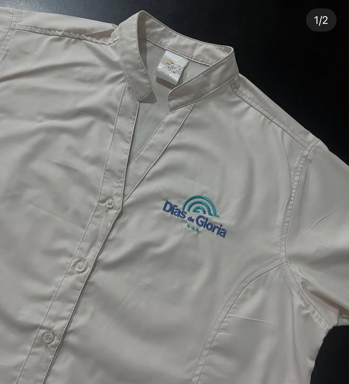 Camisa ejecutiva blanca bordada